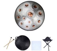 Hand Drum Steel Drum Percusión, Handpan Drum, Percusión De Tambor Handpan En Re Menor De 22 Pulgadas Con Trípode, Para Meditación, Yoga Y Sanación Sonora(440HZ,12 notes)