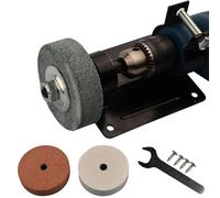 Hand Electric Drill To Grinder Machine Sander Conversion Head Kit Grindstone Polishing Grinding Wheel Knife Stand Holder(Set 1)
