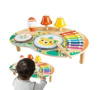 Hand-Eye Coordination Development Toys | Kids Play Table | Wooden Educational Baby's Drum and Xylophone Table | Kids Activity Tables Fun For 2+ Baby Toddler Kid Boys Girls