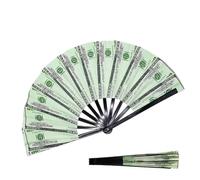 Hand Fan Dollar Shape - Foldable Money Print Fan, Portable Handheld