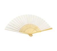Hand Fan Foldable - Chinese Wooden Frame Silk Fan with Bag