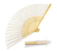 Hand Fan | Foldable with Bag Chinese Handheld Wooden Frame Wall Decor