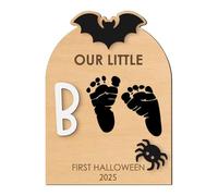 Hand Footprint Kit, First Halloween Keepsake, 7,09 x 10,24 pulgadas Craft Pad with Clean Touch Ink & Memory Ornament Accessory, Nursery Use for Birth Shower Mom Dad Kids