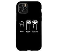 Hand Game Rock Paper Scissors Cute Paw Funny Cat Men Women Carcasa para iPhone 11 Pro