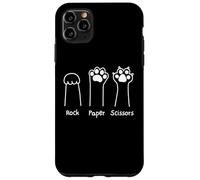 Hand Game Rock Paper Scissors Cute Paw Funny Cat Men Women Carcasa para iPhone 11 Pro Max