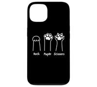 Hand Game Rock Paper Scissors Cute Paw Funny Cat Men Women Carcasa para iPhone 13