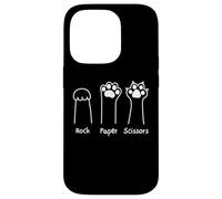 Hand Game Rock Paper Scissors Cute Paw Funny Cat Men Women Carcasa para iPhone 14 Pro