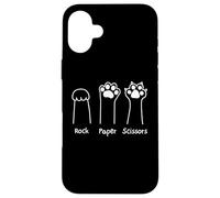 Hand Game Rock Paper Scissors Cute Paw Funny Cat Men Women Carcasa para iPhone 16 Plus
