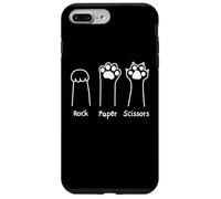 Hand Game Rock Paper Scissors Cute Paw Funny Cat Men Women Carcasa para iPhone 7 Plus/8 Plus