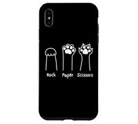 Hand Game Rock Paper Scissors Cute Paw Funny Cat Men Women Carcasa para iPhone XS Max