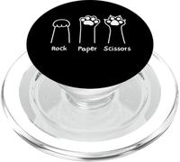 Hand Game Rock Paper Scissors Cute Paw Funny Cat Men Women PopSockets PopGrip para MagSafe