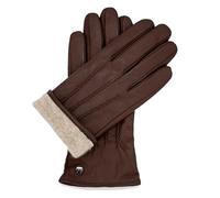 Hand Gewand by Weikert Charlie - Guantes de piel de cabra para hombre con forro de lana de cachemira fina y función táctil, guantes de piel para hombre, guantes de invierno forrados, Gobi, 8.5