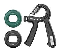 Hand Grip 3 Piezas, Antebrazo Ejercitar Resistencia Ajustable 10-100kg, Portátil Fortalecedor De Agarre De Mano 30/40/70/80 LB, Handgrip Ejercitador De Manos para Rehabilitacion Mano