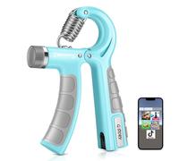 Hand Grip Strengthener for game APP 2 Pack Adjustable Resistance 10-130 lbs Forearm Exerciser, Grip Strength Trainer for Muscle Building and Injury Recovery for Athletes (Blue, Single Pack)