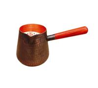 Hand-Hammered Copper Tea Kettle,Vintage Copper Tea Kettle with Wooden Handle,Multifunction Turkish Coffee Pot,Compatible with Electric,Induction,Stovetops