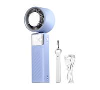 Hand Held Fan, Bladeless Air Cooler, Quiet Battery Operated Device, 199 Speed Settings, Digital Display Design, Space-Saving Design, Made of Abs Material, 2.32x1.83x6.89in