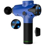 Hand Held Masajeadore Eléctrico,masajeadore Eléctrico Pistola De Vibración,tejido Profundo Pistola Fascia Inalámbrico Ajustable Taladro Deportivo Para Alivio Del Dolor Atletas Azul 23.8 * 23.8cm