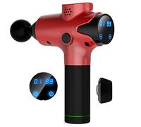 Hand Held Masajeadore Eléctrico,masajeadore Eléctrico Pistola De Vibración,tejido Profundo Pistola Fascia Inalámbrico Ajustable Taladro Deportivo Para Alivio Del Dolor Atletas Rojo 23.8 * 23.8cm