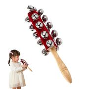Hand Jingle Bells, Wooden Musical Instrument, 10.43inch Children’s Jingle Bell Toy, Parent-Child Interaction, Percussion Rattle, Boys & Girls Music Play, Home & School Fun