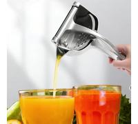 Hand Juicer - Aluminum Alloy Citrus Press, Manual Fruit Squeezer with Ergonomic Handle, Heavy Duty Hand Press for Lemon Orange Grapefruit Pomegranate, Home Kitchen and Professional Restaurant Use