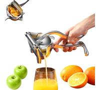 Hand Juicer Squeezer, Manual Juicer Squeezer, Food-Grade Stainless Steel, Easy to Store & Clean, For Lemons, Oranges, Citrus, Home Kitchen, Daily Fresh Juice Making (1PCS)