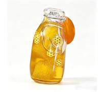 Hand-Made Coconut Oil Extrusion Transparent Decompression Bottle -2026 Upgraded Crispy Decompression Ball, Ice Skin Decompression Sensory Toy Cute Modeling, Multiple Choices(Orange Honey)