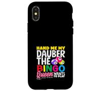 Hand Me My Dauber The Bingo Queen Quiere Jugar Carcasa para iPhone X/XS
