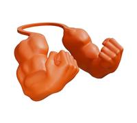 Hand Muscle Arm for Cat, Creative 3D Print Giant Arm Prop, Cosplay Costume Accessory for Pets, Hilarious Decoration Parties Halloween Small Pet PhotoShoots Trick Fun Gag Toy, Orange