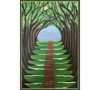 Hand Painted Cover Art Journal: Lined, Date Prompt, 150 pages, 6x9
