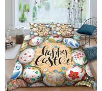 hand painted design Funda Edredon Microfibra de poliéster Juego de 3 Piezas Diseño 3D con Cremallera hand painted diseño Funda de Edredón incluye Funda de Almohada for Adolescentes Double（200x200cm）