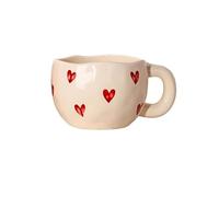 Hand Painted Love Mug Creative Heart Water Cup Ceramic Milk With Handle Valentine's Day Gift para Cafe(Color2)