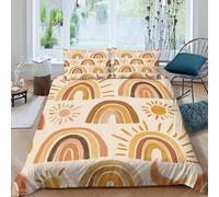 Hand painted style Funda de Edredón Microfibra Suave 3 Piezas Estampado 3D Hand painted estilo Funda Edredon con Fundas de Almohada Antialérgica Transpirable for niños y niñas Single（140x200cm）