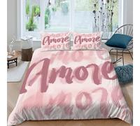 Hand painted style Funda Edredon de poliéster Juego de 3 Piezas Diseño 3D con Cremallera Hand painted estilo Funda de Edredón incluye Funda de Almohada Suave Transpirable for niña （140x200cm）