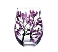 Hand-Painted Wine Glasses | Adorable Painted Wine Glasses | Fall Leaves Flower Wine Glasses | Compact Wine Drinking Cup | Creative Hand-Painted Drinking Cup | Portable Drinking Cup For Wine Cocktails