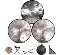Hand Pan Drum De 432 Hz / 440 Hz, Tambores Handpan De 9/10 / 12 Notas Para Adultos Y Niños, Tambor De Lengua De Acero De 55 Cm Para Educación Musical, Yoga, Meditación Y Regalos Zen (Size : 432Hz,