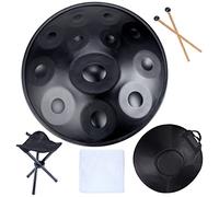 Hand Pan Drum Tongue Drum 6 Notas Steel Handpan Drum D Minor Instrumento de percusión Profesional Hand Drum Yoga Meditación Principiante con Bolsa de Transporte Baquetas