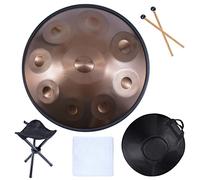 Hand Pan Drum Tongue Drum 6 Notas Steel Handpan Drum D Minor Instrumento de percusión Profesional Hand Drum Yoga Meditación Principiante con Bolsa de Transporte Baquetas