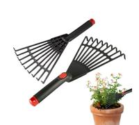 Hand Rake | 9 Tine Comfort Grip Handheld Gardening Tool | Small Leaf Rakes for Yard Lawn Backyard Farm Grass Leaf Plant Outdoor