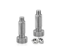 Hand Retractable Spring Plunger with Knurled Handle Lock M6 Release Pins Kit 1/4Inch-20 Size 0.500I