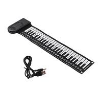 Hand Roll Piano 49 Key Portable Foldable Keyboard, Built In Speaker, Ideal for Beginners, Music Lovers, and On the Go Practice