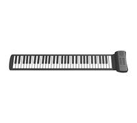 Hand Roll Piano Rolling Up 49 o 61 Teclas Teclado Pianos Electrónicos Silicona Ambiental Plegable Roll Up Altavoz Incorporado para Principiantes (61 llaves)