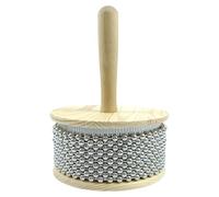 Hand Shaker - 7.48 Inches Wooden Percussion | Wood Stainless Steel - Hand Percussion Instrument with Steel Bead Chain and Ergonomic Grip for Rhythm Training, Ideal for Band Accompaniment