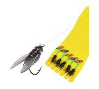 Hand Tied Fly Lure Kit 17mm Rotating para bass Trout Hand Tied | Lifelike fly imitation, 360° rotating hook, attracts para bass trout para perch, 17mm size, hand tied durability(Middle)