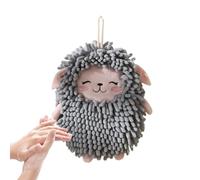 Hand Towel - Decorative Soft Towel for Bathroom or Kitchen | Ultra Absorbent Cotton Fabric with Fun Puff Ball Trim, Lightweight Hand Cloth Ideal for Guest Use Daily Washing Kids 9.06x9.84 in