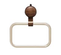 Hand Towel Holder, Space Saving Suction Ring for Quick Installation, Drill Free Bar with Sleek Design, Bathroom Decor for Toilet, Farmhouse, Restaurant, Apartment and Home, 2.64x5.43x8.07 Inches