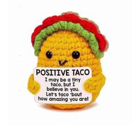 Hand Woven Crochet Taco Emotional Support Gift Unique Mexican Style Comfort Plush for Friends Family Lovers