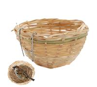 Hand Woven Natural Bird Nest - Parakeet Breeding Box For Aviary | Small Sleeping Nest For Finches Sparrows Swallows | 10x6cm Patio Lawn & Garden Decor