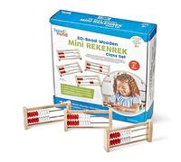 hand2mind Mini Juego de Clase Rekenrek de Madera de 20 Cuentas, Estante de números para niños, ábaco para niños, contadores de matemáticas, Juguetes educativos para Primaria, manipuladores de