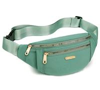 HANDAFA Riñonera para correr para mujer, mochila cruzada de moda atlética, forro polar verde con licencia oficial de star wars silent one crew., Talla única
