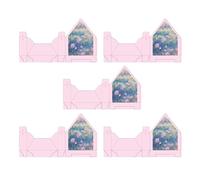 Handbag Flower Envelope Box - 5 Pack Foldable Flower-Shaped Gift Wrapping | Elegant Paper Boxes For Valentine, Birthday, Wedding, Engagement, Mother’s Day, Graduation, Party Events